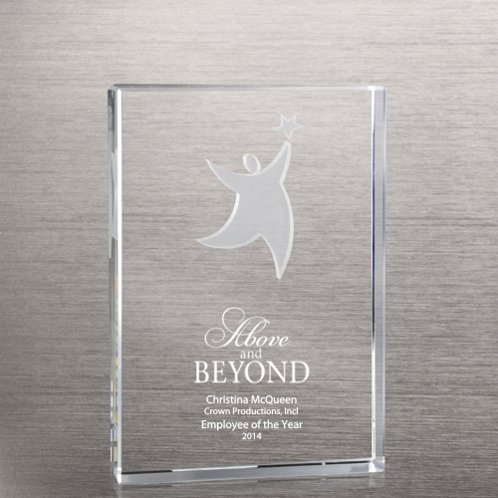 Team Guy 3-D Etch Crystal Trophy (#79963)