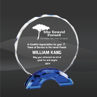 Blue Arch Crystal Circle Award (D-CRY471, D-CRY472, D-CRY473)