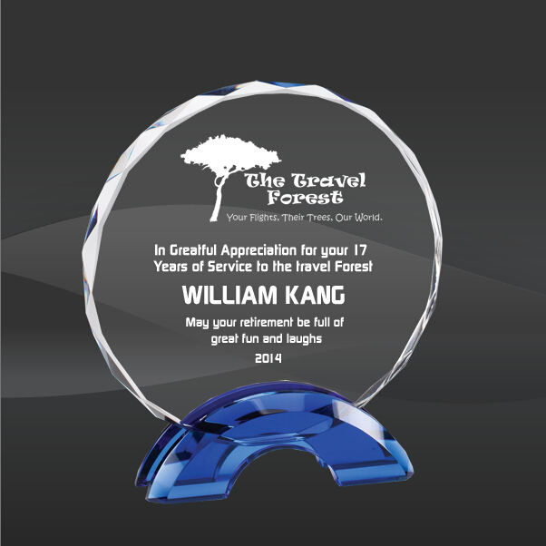 Blue Arch Crystal Circle Award (D-CRY471, D-CRY472, D-CRY473)