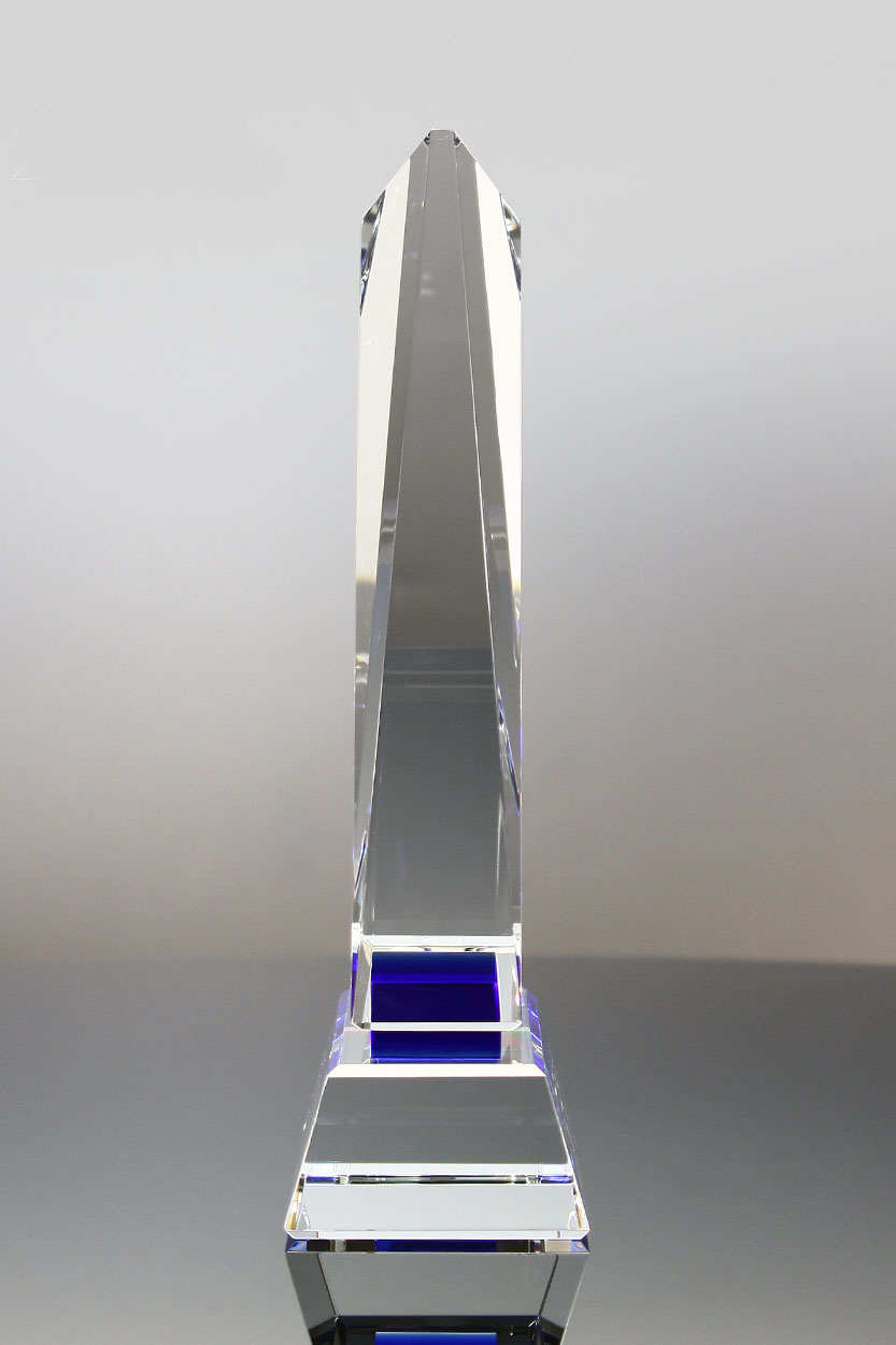 Sapphire Pinnacle Crystal Award Gift