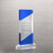 Rectangle Dark Blue Accent Crystal Trophy (#78200)