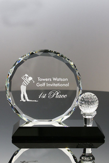 Optic Crystal Golf Award for Corporations Trophies