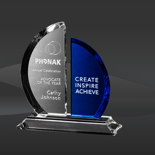 Double Semi Circle Crystal Award (CD-6846, CD-6847, CD-6848)