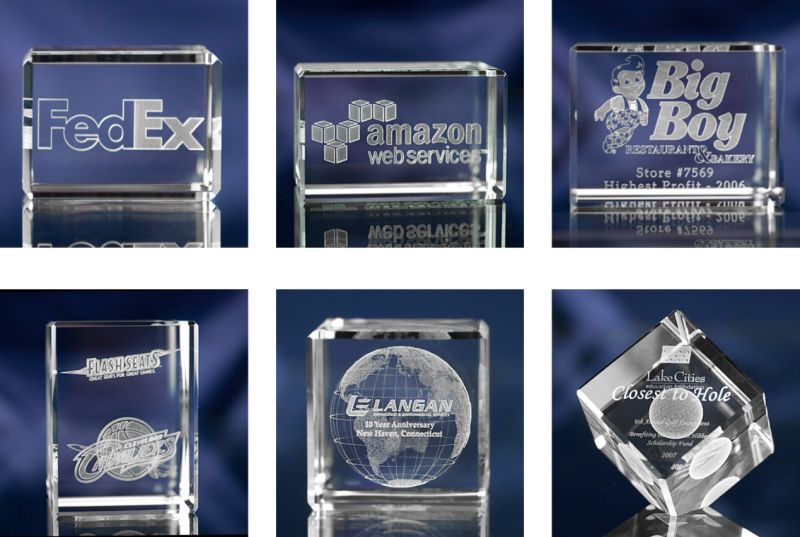 3D Crystal Block Gift Awards
