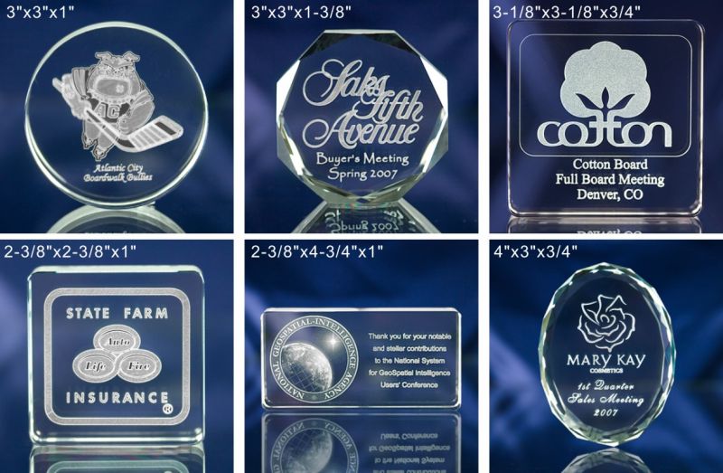 3D Laser Glass Crystal Promotional Gifts for Paperweight