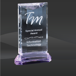 Purple Place Crystal Award (T-NSTG609)