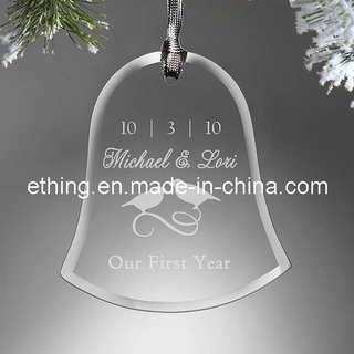 Personalized Bell Glass Souvenir Gift for Christmas Decoration