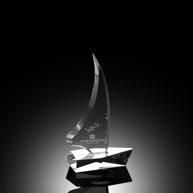 Sailboat Crystal Award (#1143)