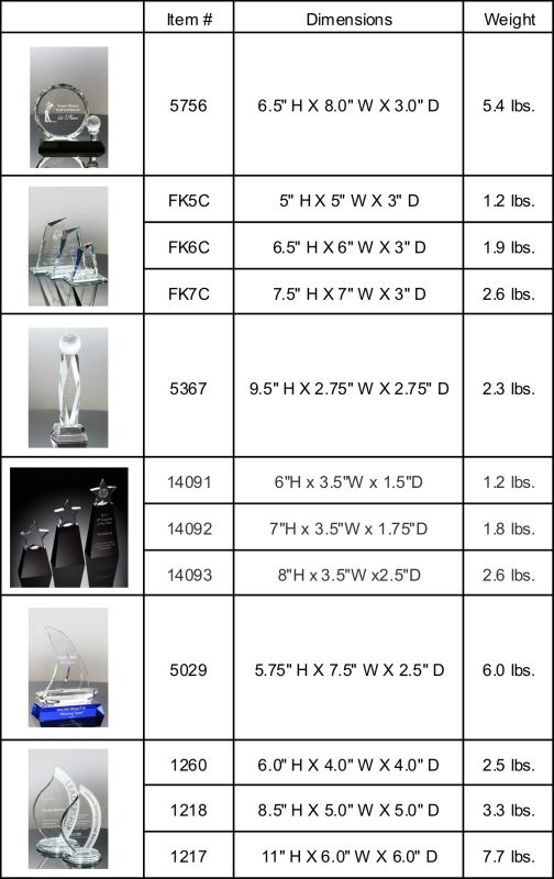 Optic Crystal Golf Award for Corporate Employee Recognition Trophy (#5756)