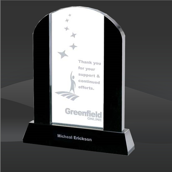 Dark Two Tone Arch Crystal Award (MP-OPT5831, MP-OPT5832, MP-OPT5833)