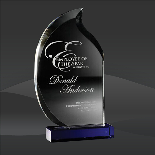Blue Lake Flame Crystal Award (RS-8120-19)