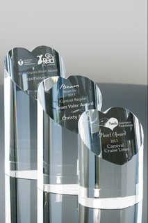 Heart Crystal Tower Award (#5471, #5472, #5473)
