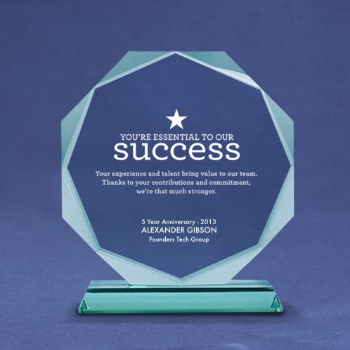 Diamond Cut Round Premium Jade Character Trophy (#78243)