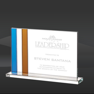 Blue &amp; Orange Stripe Crystal Award (MP-AWS7701, MP-AWS7702, MP-AWS7703)