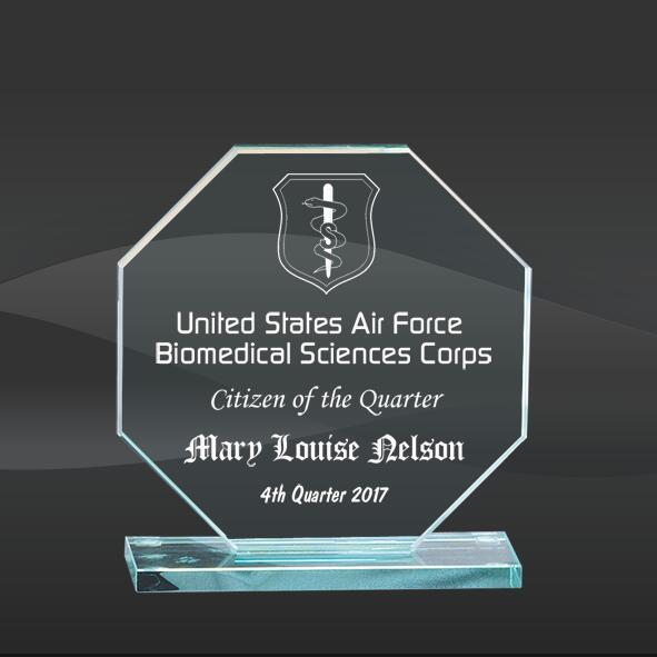 Octagon Glass Ovation Award (D-GL523, D-GL522, D-GL521)