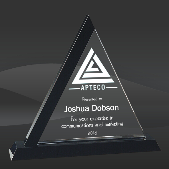 Black Triangle Trim Crystal Award (SCT-K1008, SCT-K1009, SCT-K1010)