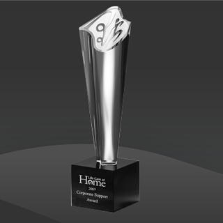 Euro Column Crystal Award (MPI-CR-A1040BK)