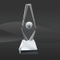 Diamond Globe Glass Crystal Corporate Trophy Awards (CIP-YJ108S, CIP-YJ108M, CIP-YJ108L)