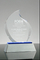 Blaze Blue and Clear Award with Metal Base (#5418)