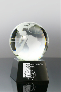 Crystal Globe on Black Base (#5234)