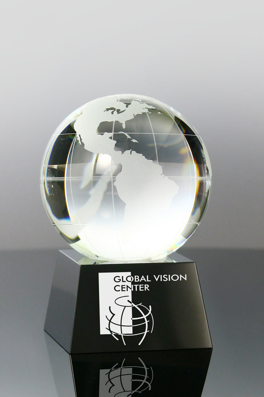 Crystal Globe on Black Base (#5234)