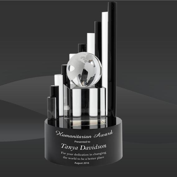 Stepping Stone Crystal Globe Award (SCT-K460-GL)