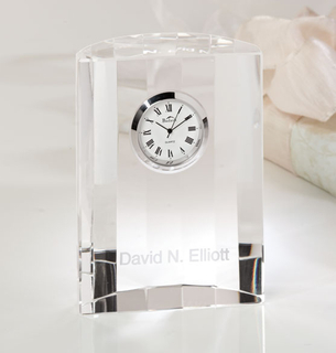 Crystal Souvenir of Crystal Desk Clock for Desktop &amp; Office