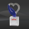 Helping Hand Blue Crystal Award (DMC-COS404)