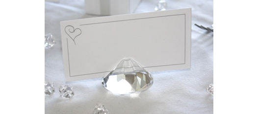 Wedding Decoration of Crystal Place Card Holder