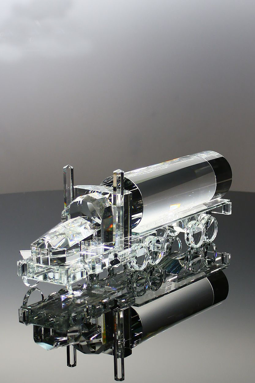 Model Crystal Award Wheels of Success