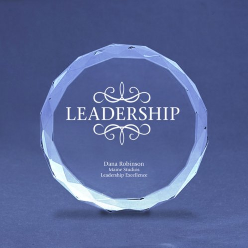 Diamond Cut Crystal Paperweight for Corporate Gifts