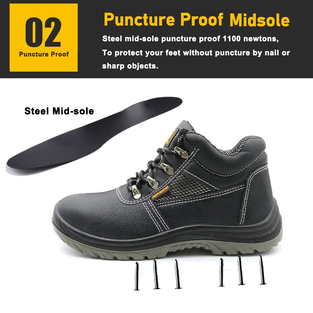 Oil Water Resistant Steel Toe S3 Industrial Safety Shoes for Men 