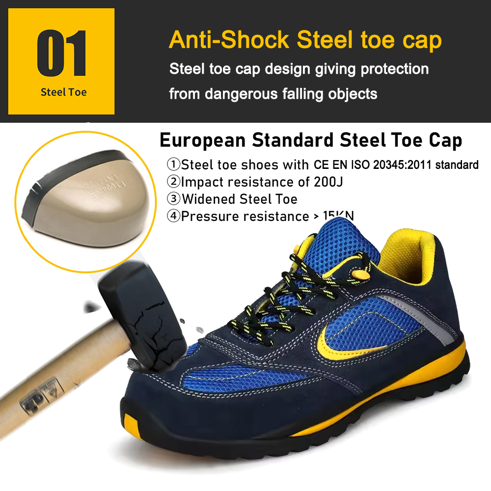 Anti Slip Rubber Sole Steel Toe Safety Shoes for Women