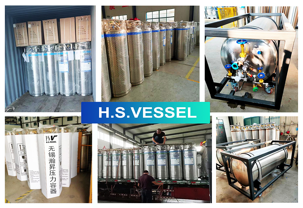 Cryogenic Liquefied 1.4MPa Working Pressure LNG Vehicle Gas Cylinder