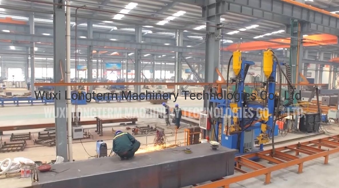 Automatic H Beam Assembly and Welding and Straightening All in One Machine for Steel Structure Fabrication Station/