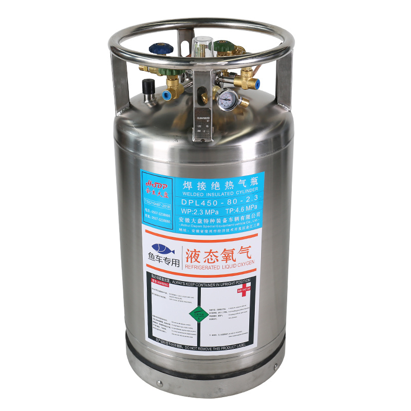 Nitrogen 2.88MPa Cryogenic Gas Cylinder Liquid Dewar Tank