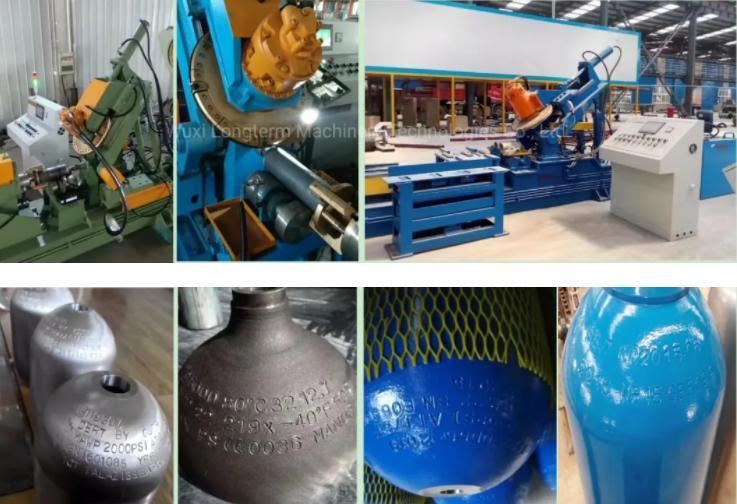 High Pressure Seamless CNG Fire Fluid Extinguisher Cylinder Bottom End Hot Heat Spinning Forming Machine~