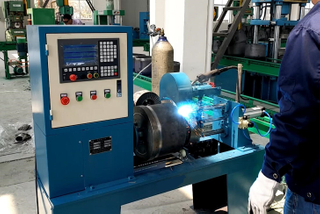 Semi-Automatic Screen Control LPG Cylinder Bottom Ring Welding Machine