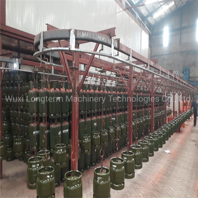 Ce Approved 6kg 12.5 20kg LPG Cylinder Paint Spraying Production Line, Professional LPG Cylinder Automatic Spray Painting Booth!