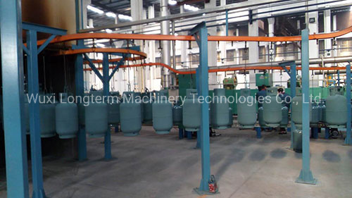 Powder Coating Spray Booth for LPG Gas Cylinders, Electrostatic Powder Coating Line/System*