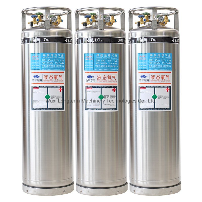 Dpl 80-499L 2.3MPa Stainless Steel Ln2 Lo2 Lar LNG Lco2 Cryogenic Empty Gas Cylinder Liquid Oxygen Cylinder for Hospital