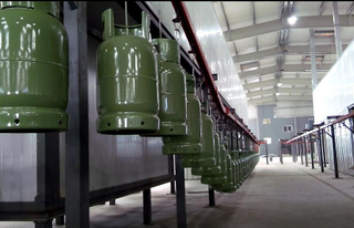 Hanging Chain Type LPG Cylinder Powder Coating Machine