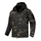 Military Dark Camouflage Softshell Jacket with Shark Pattern