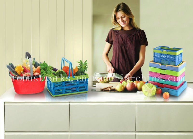 Medium Size Folding Plastic Basket (FB002)