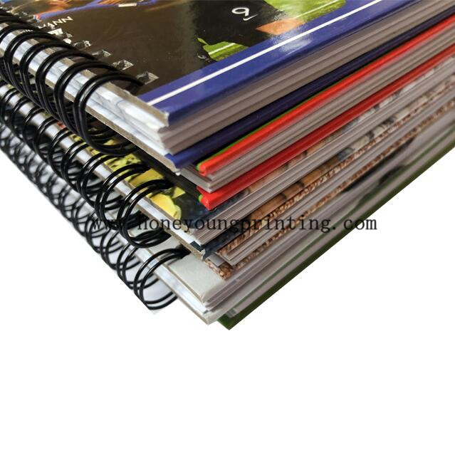 A5 size wire binding hard cover student 8mm single line notebook