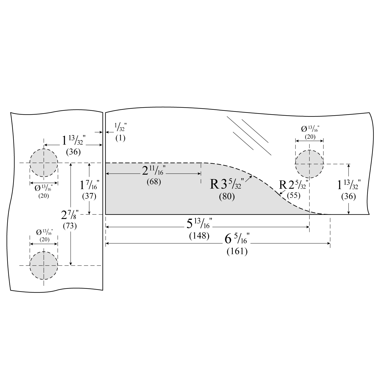 VM-1519-40 Oberlichter und Seitenlicht-Patch