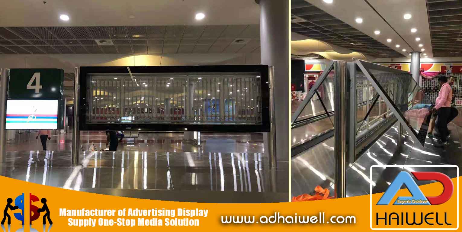 Adhaiwell-team-install-scroller-at-Mauritius-Airport