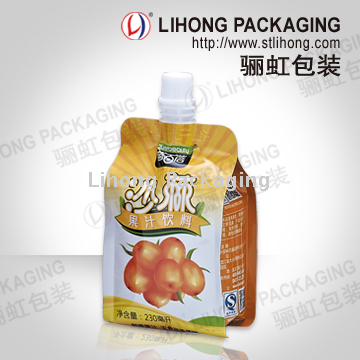 Juice Stand Up Pouch With Spout Food Graded