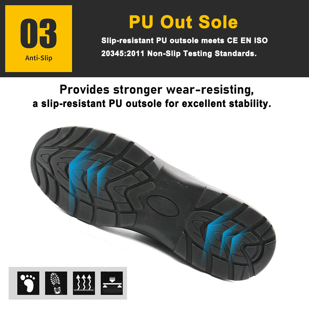 Non-slip Anti-smash Puncture-proof Airport Safety Shoes without Metal