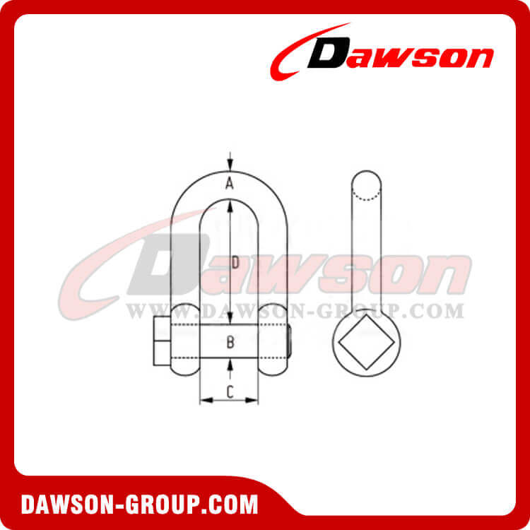 トローリングシャックルディータイプ 角頭ピン - DAWSON GROUP LTD.- 中国のメーカー、サプライヤー、工場